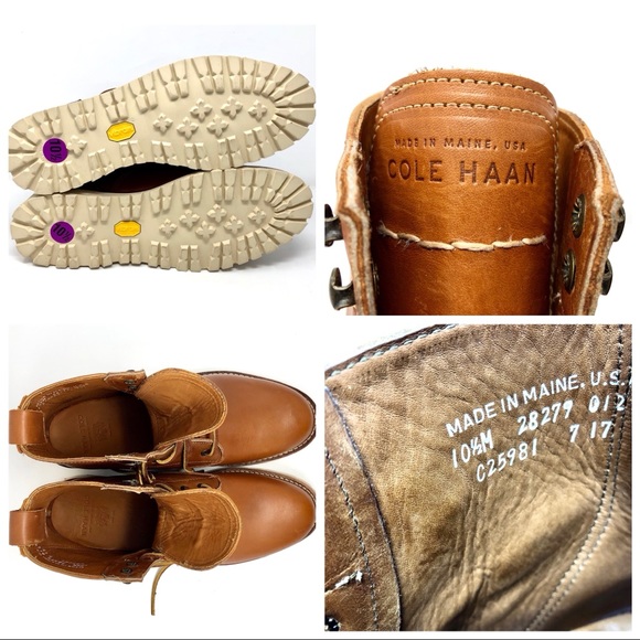 Cole Haan Maine Rugged Tan Horween Leather Boots - Picture 8 of 8